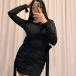 Kurdele Detaylı  Elbise - Siyah