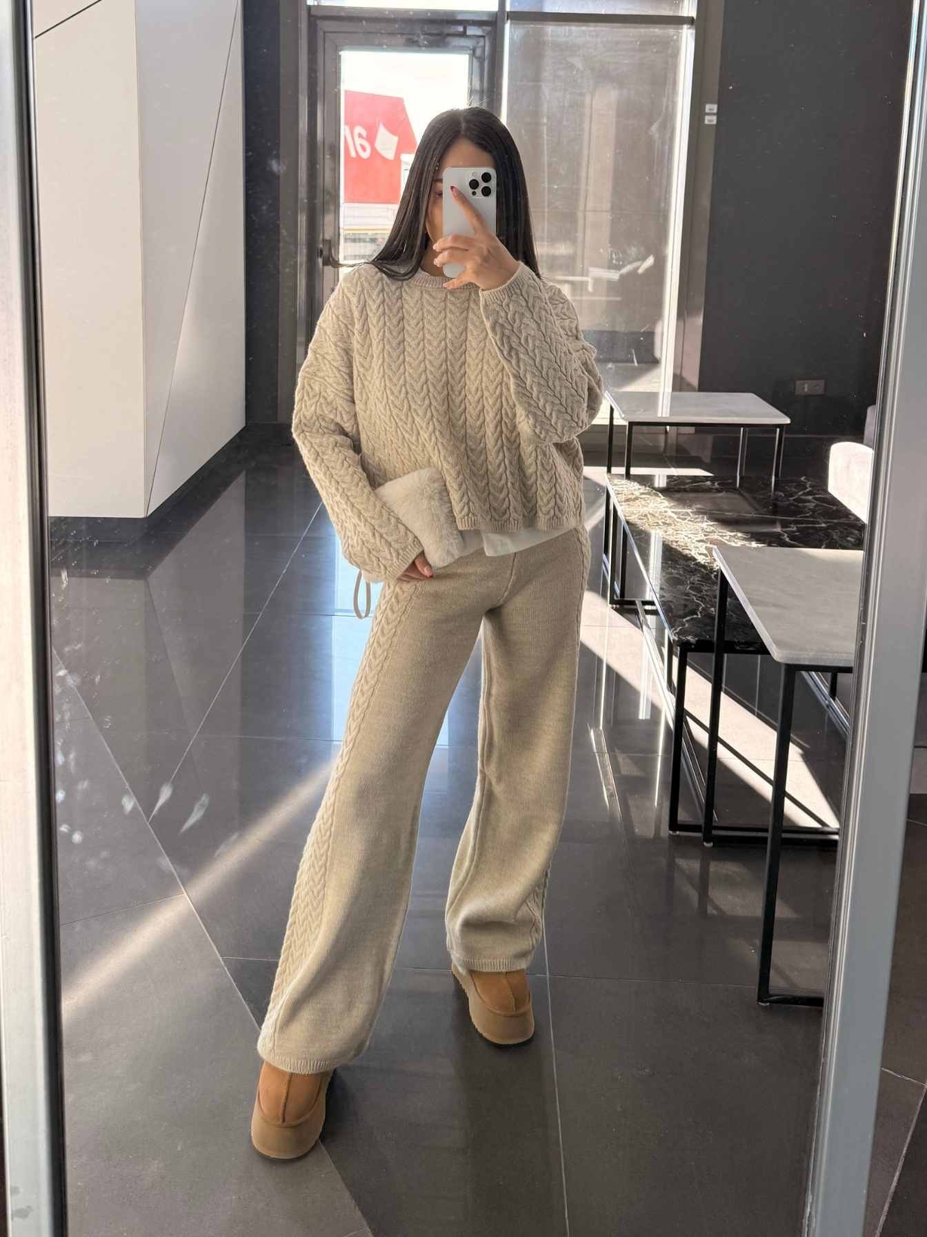 Adsız tasarım (3) Saç Örgülü Premium Takım - Bej - Görsel 1