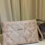 Beymen Snake & Croco Dokulu Clutch Çanta – Bej