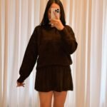 Triko Etekli Takım - Kahve