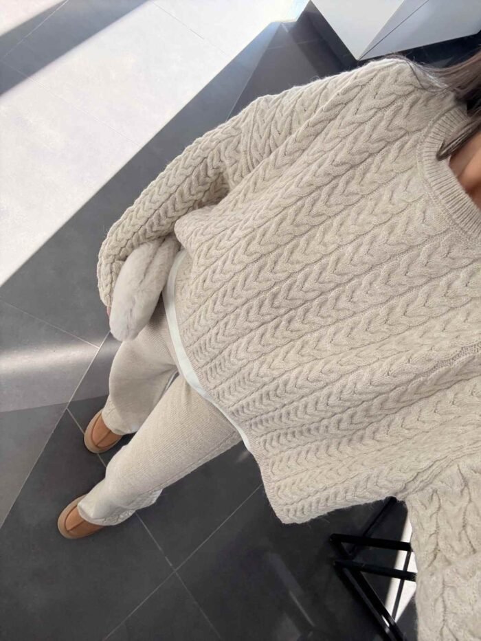 Saç Örgülü Premium Takım - Bej - Görsel 2