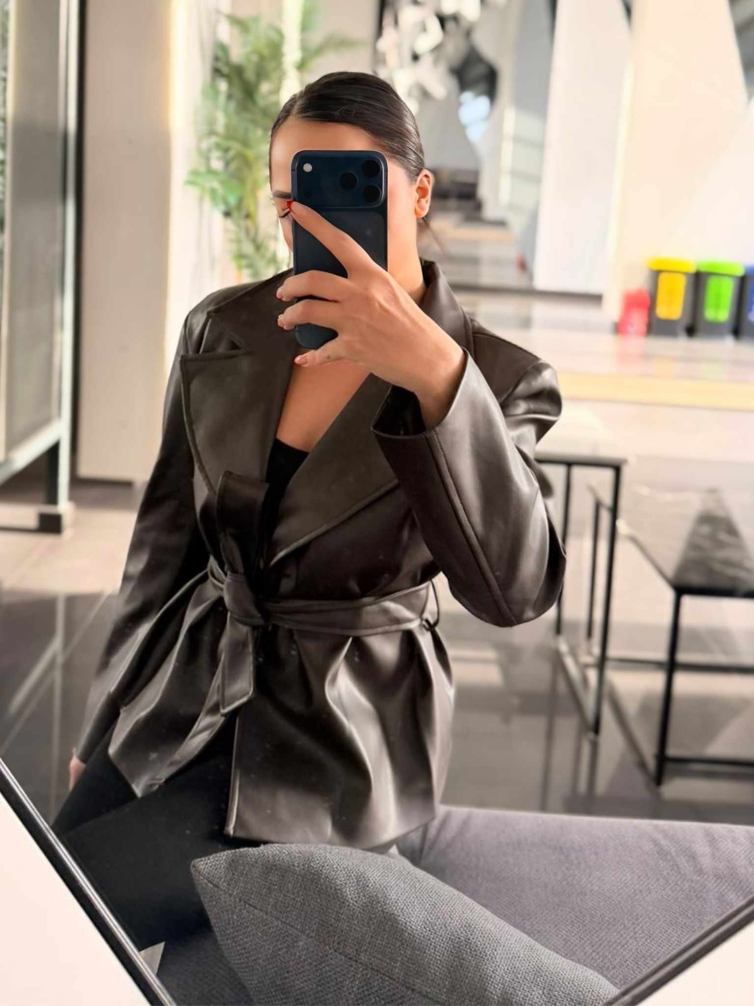 Adsız tasarım (41) Premium Kalite Deri Ceket - Kahve - Görsel 1