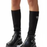 Prada Çorap Detaylı Deri Bot Uzun (37 Numara)