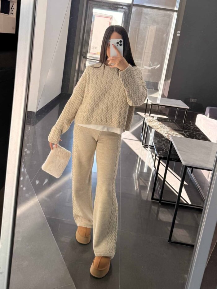 Saç Örgülü Premium Takım - Bej - Görsel 3