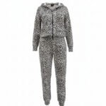 Crystal Touch Kadife Eşofman Takımı - Leopar Detay