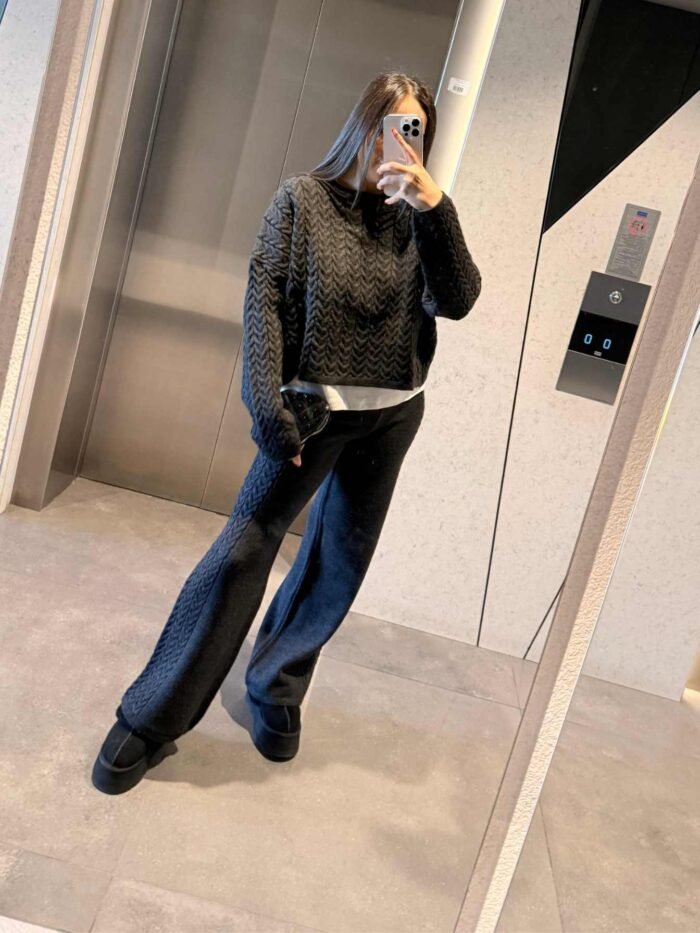 Saç Örgülü Premium Takım - Siyah - Görsel 3