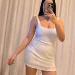 Beyaz Payet Mini Etek – Esnek Kumaş