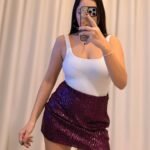 Bordo Payet Mini Etek – Esnek Kumaş