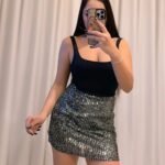 Parlak Payet Mini Etek – Esnek Kumaş