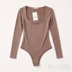 Vizon Kare Yaka Uzun Kollu Çıtçıtlı Body