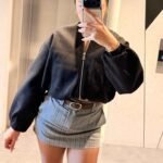 Kaşe Bomber Ceket - Siyah