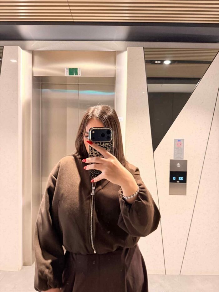 Kaşe Bomber Ceket - Acı Kahve - Görsel 2